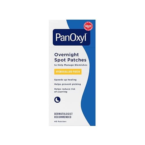 PanOxyl PM Overnight Spot Patches, Advanced Hydrocolloid Healing Technology, Fragrance Free, 40 Count Pack of 1 - Image 1