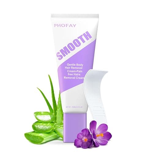 PHOFAY Hair Removal Cream for Men and Women Sensitive Skin– Fast-Acting Gentle Depilatory Dermatologist-Recommended with Aloe & Hyaluronic Acid Travel Size(3.5 Ounce (Pack of 1)) - Image 1