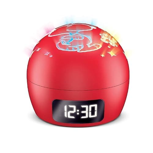 Peanuts Ambient Light Clock with Multi-Alarm – USB-Powered Projection Light & Clock with Cute Snoopy Design - Image 1
