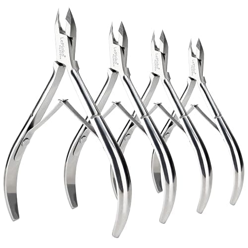LePinko 4 Packs Upgraded Cuticle Trimmer kit, Sharp Dead Skin Clipper, Labor-saving Cuticula Remover for Fingernail Toenail, Manicure Pedicure Tool for Women Men, 5mm Jaw - 4PACK - Image 1