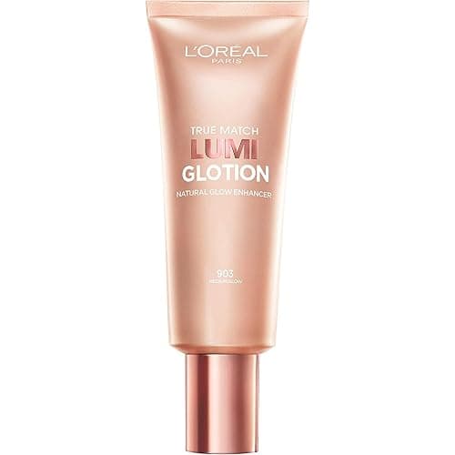 L’Oréal Paris True Match Lumi Glotion, Highlighter, Natural Glow Enhancer for Face & Body, Makeup, Instantly Hydrates and Illuminates Skin, Sheer Color Tint, Offers a Sunkissed Glow, 903 Medium, 40 mL - Image 1