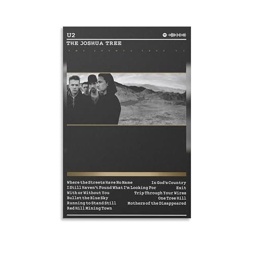 U2 The Joshua Tree 6 Canvas Poster Bedroom Decoration Landscape Office Valentine's Birthday Gift Unframe-style12x18inch(30x45cm) - 12x18inch(30x45cm) - Unframe-style - Image 1