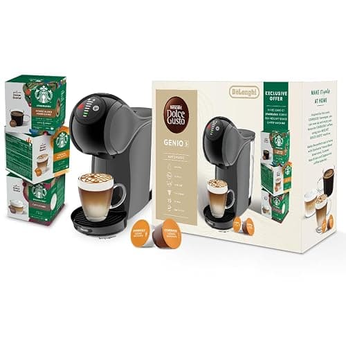 Dolce Gusto De'Longhi Genio S EDG226.W, Capsule Coffee Machine, Pod Coffee Maker with Compact Design, Adjustable Drink Size, Removable Water Tank 0.8L, Pack with 24 Capsules, White - Image 1