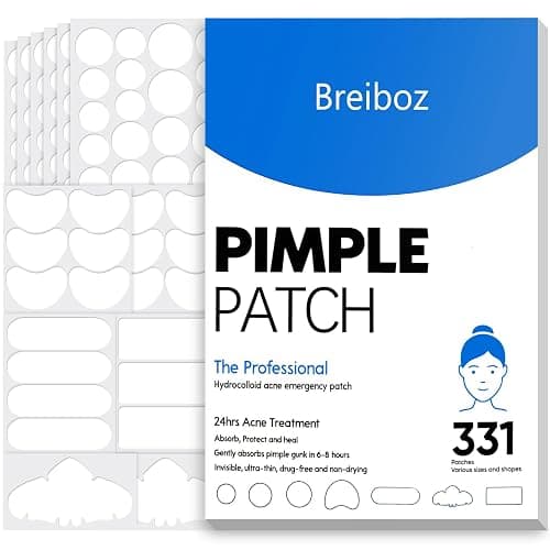 Large Pimple Patches for Face 331 Patches,Hydrocolloid Acne Patch Skincare Blemishes Zit Breakouts Bandages Big Spot Covers for All Skin Types w/Tea Tree Salicylic Acid & Cica Oil|Bigpack,Larger Size - Image 1