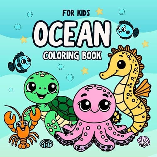 Ocean Coloring Book For Kids: Bold and Easy Designs with Fun, Adorable Sea Animals and Underwater Scenes to Boost Creativity and Fine Motor Skills (Bold and Easy Coloring Books) - Image 1