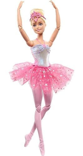 Barbie Dreamtopia Twinkle Lights Ballerina Doll with Blonde Hair & Light-Up Feature Wearing Royal Headband & Pink Tutu - Image 1