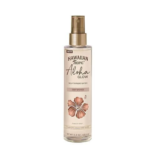 Hawaiian Tropic Aloha Glow Self Tanning Water, 6.4oz | Self Tanner Spray Tan Mist, Fake Tan, Sunless Tanner, Sunless Tanning Spray, Body Bronzer, Skin Bronzer for Women Body, Deep Bronze, 6.4 fl oz - Image 1