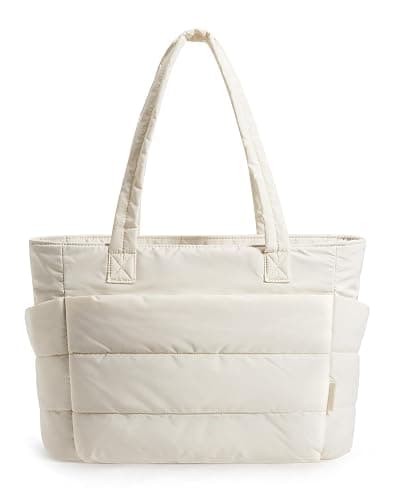 BAGSMART Tote Bag for Women, Lightweight Puffy Tote Bag with Compartments Shoulder Bag Handbag for Travel, Work, Gym | Lightweight - Image 1
