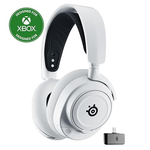 SteelSeries Arctis Nova 7X Wireless Multi-Platform Gaming Headset — Neodymium Magnetic Drivers - 2.4GHz + Bluetooth — 38Hr USB-C Battery — AI Mic — Xbox Series X|S, PC, PS5, Switch, VR, Mobile -White - Image 1