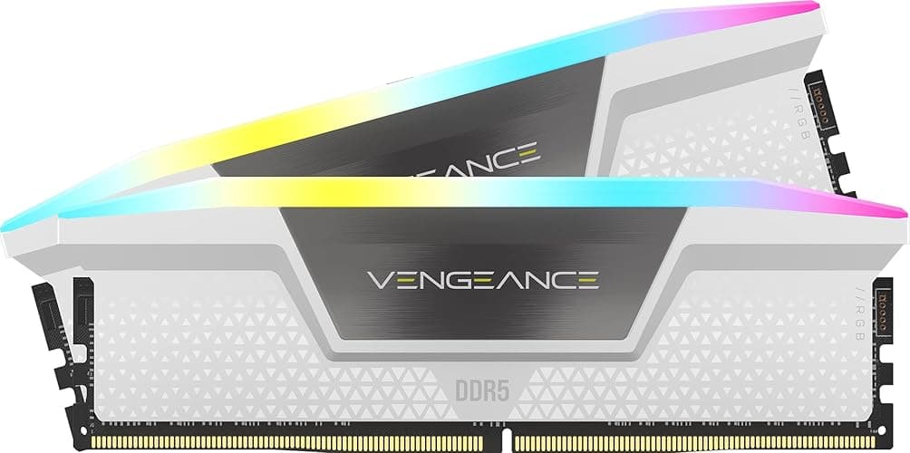 CORSAIR VENGEANCE RGB DDR5 RAM 32GB (2x16GB) 6600MHz C38-48-48-106 1.4V Intel Optimised Computer Memory (iCUE Compatible, Fast Performance, Intel® XMP 3.0 Profiles) Black - Image 1