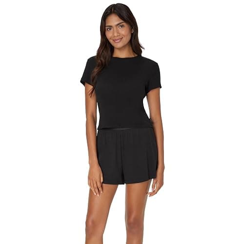 Hanes womens Originals 2-piece Lounge Set, Supersoft Cropped Baby Doll Tee & Sleep Shorts Loungewear Set - Image 1
