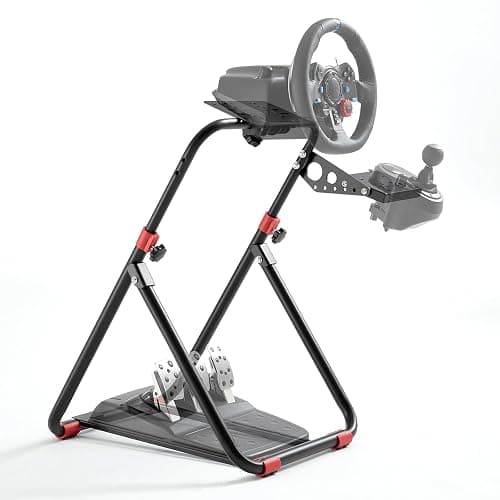 RACGTING Racing Wheel Stand for Logitech G29 - Foldable Racing Simulator Cockpit, Adjustable Sim Racing Stand for Logitech G920/G923/G27/G25, Thrustmaster T248X/T248/T300RS/T150/458, Black - Image 1
