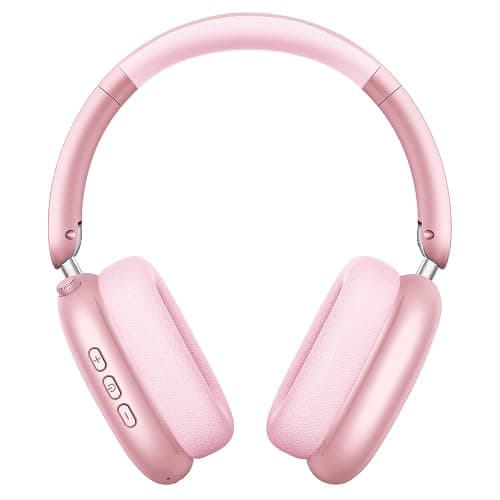 Wentronic Y01 Wireless Noise Canceling Headphones Bluetooth 5.3 Over Ear Headphones with Microphone, Hi-Res Audio, 48H Playtime, Foldable Comfortable Earpads,Compatible with iOS,Android,PC, Pink - Image 1