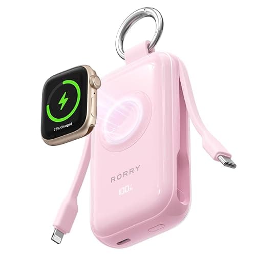 RORRY CharmGo Pro 45W Portable Charger Power Bank 10000mAh Battery Pack | Fast Charging, Built-in Cables, 3-in-1 Keychain Design, for iPhone, Apple Watch, iPad, MacBook, Travel Essential, Pocket Size - Image 1