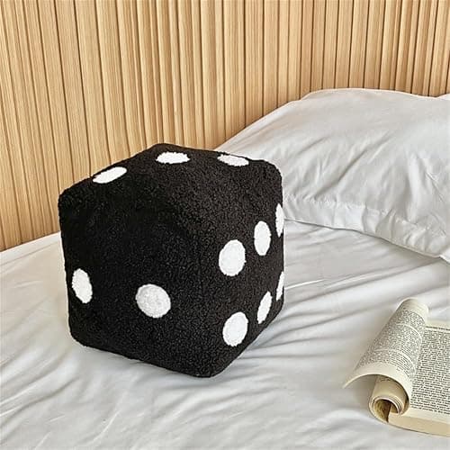 SPIOKLFD Dice Plush Pillow,Cute Plush Dice Toy,Plush Stuffed Dice Toys,Creative and Fun Simulation Cube Pillow Fill Soft Sofa Cushion,Perfect for Learning and Gaming Nights Creative Home Decoration - Image 1