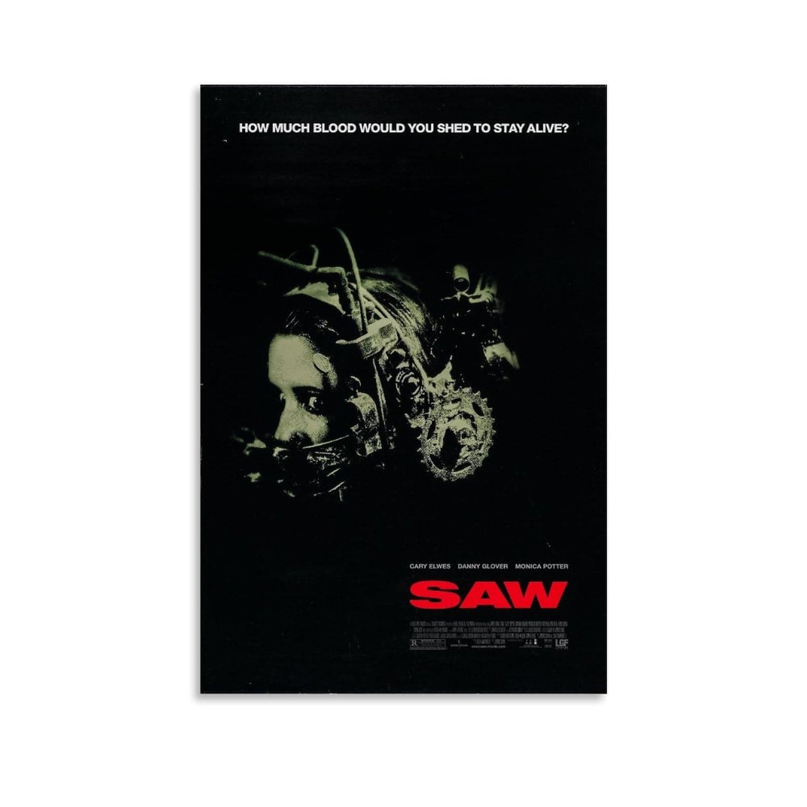 Horror Movie Saw Poster Poster Canvas Painting Wall Art Picture Home Decor Print For Bedroom Living Room Dorm Study Bar Office 12x18inch(30x45cm) - Image 1