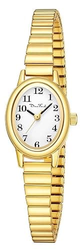 Petite Women's Easy Reader Watch, Analog Women Watch with Stainless Steel Expansion Band, Water Resistant - Image 1