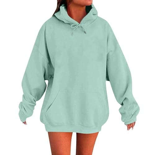 Hoodies for Women - Comfy Casual Basic Hoodie with Pockets Lightweight Cute Fall 2025 Plus Size Oversized Sweatshirts - Image 1