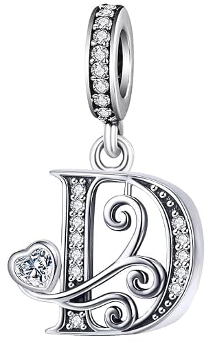 XOYOYZU Silver Letter Charm Fit for Pandora Charms Bracelet Alphabet Initial Dangle Charms Beads Jewelry Gifts for Women - Image 1