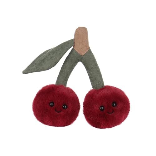 Apricot Lamb Delicious Cherry Fruit Food Plushies Plush Stuffed Animals for Kids, Soft Cute Plush Toys for Baby Girl and Boy, Fluffy Delicious Cherry Red - Image 1