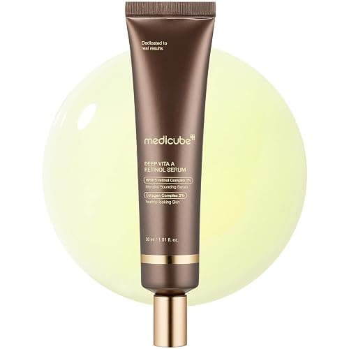 Medicube Deep Reviving Bakuchiol Retinol Facial Serum - Anti-Aging 4th Gen Retinol & Bakuchiol - Targets Fine Lines, Uneven Skin Tone, Blemish Scars - Korean Skin Care, Low Irritant, 1.01 oz - Image 1