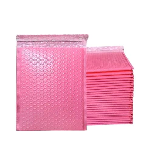 10 PCS Waterproof Self-Adhesive Bubble Bags - Foam Packaging Bags for Mailing, Compression Buffering & Safe Storage, Suitable for Home & Office Use (Pink-10pcs) - Image 1