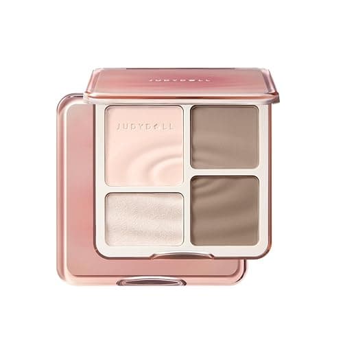 JUDYDOLL Contour Palette Highlighter Makeup Korean Makeup (01 Wave) | Multi-Use Highlight & Contour Makeup, Travel Size Cool Toned Contour, Long Lasting Bronzer, Natural Matte Highlighter - Image 1