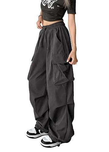 DINGJIUYAN Parachute Cargo Harem Pants Women Gothic Y2k Plus Size Elastic Waist Trousers Harajuku Punk Jogger - Image 1