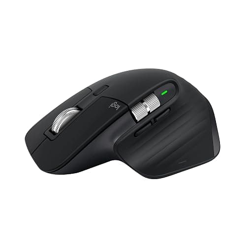 Logitech MX Master 3S - Wireless Performance Mouse with Ultra-fast Scrolling, Ergo, 8K DPI, Track on Glass, Quiet Clicks, USB-C, Bluetooth, Windows, Linux, Chrome - Graphite - Graphite - Mouse - Image 1