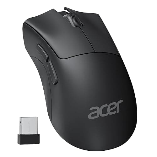 acer Wireless Mouse, 1200 DPI Computer Mouse for Laptop with 2.4GHz USB A Receiver, 5 Buttons Compatible for Windows, macOS, Android (Black) - Image 1