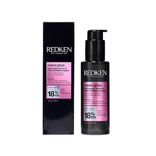 Redken Naked Gloss Shine Hair Oil - Adds Shine and Controls Frizz, Infused with Omega-9, Lightweight Heat Protectant, For Color-Treated Hair - Image 1