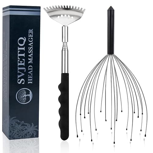 Svjetiq Head Massager Back Scratcher, 20 Fingers Head Scratcher Scalp Massager & Back Scratcher for Men Women, Christmas Gift Stocking Stuffers for Deep Relaxation, Hair Stimulation - Image 1