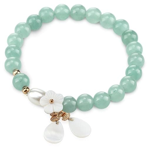 Landical 2.4 Inch Natural Jade Bangle Bracelet for Women Elegant Jade Bangle Bracelet with Jewelry Box Good Luck Jewelry Gift - Image 1