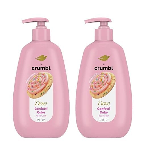 Dove X Crumbl Moisturizing Liquid Hand Wash Confetti Cake | 2-pack, of 12 oz Hand Wash with Pump | Limited Edition (Confetti Cake) - Image 1