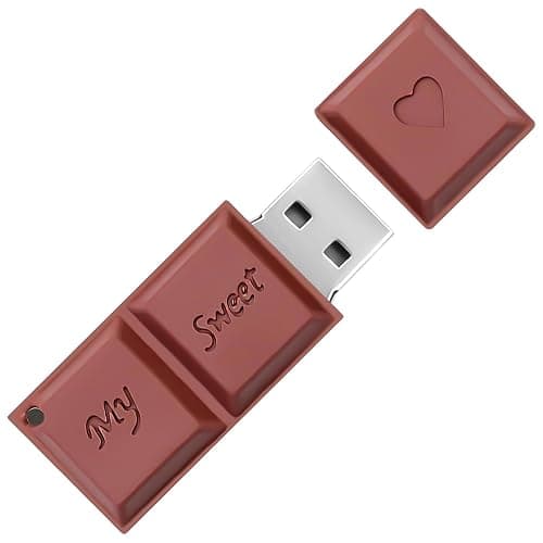 64GB USB Flash Drive Chocolate-Shaped, BorlterClamp Novelty USB Drive Thumb Drive Memory Stick for External Data Storage - Image 1