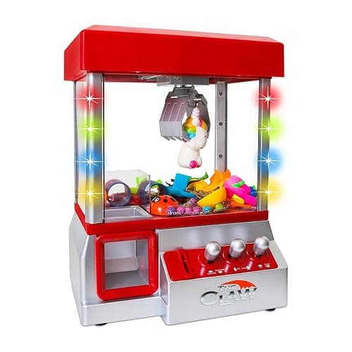 Bundaloo Claw Machine Arcade Game with Sound, Cool Fun Mini Candy Grabber Prize Dispenser Vending Toy for Kids, Boys & Girls (W/Flashing Lights) - Image 1
