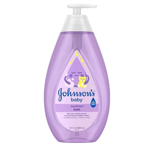 Johnson's Bedtime Baby Bath with Soothing NaturalCalm Aromas, Hypoallergenic & Tear-Free Liquid Baby Bath Formula, No Parabens, Sulfates, Dyes, or Phthalates, 27.1 fl. oz - Image 1