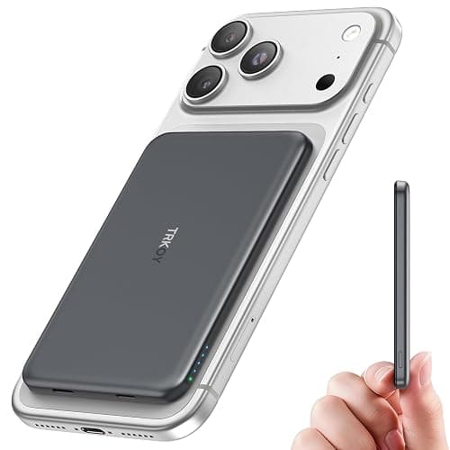 for Magsafe Portable Charger,5000mAh Slim Wireless Magnetic Power Bank with USB C Charging,Travel Essential for Magsafe Battery Pack Compatible with iPhone 17/16/15/14/13/12 Series,Graphite Gray - Image 1