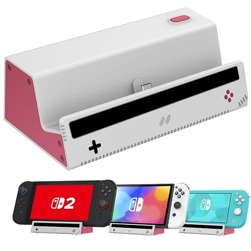 HEIYING Station d'accueil pour Nintendo Switch 2/OLED/Lite, Station de Charge avec Port USB-C Standard pour Recharger Facilement la Console - Grey - Image 1