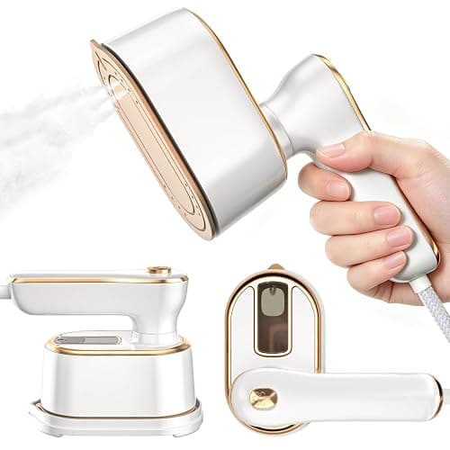 Travel Steamer Iron for Clothes - Portable Ironing Machine Small Size Portable Steamer Travel College Dorm Home Essentials (White) - Image 1