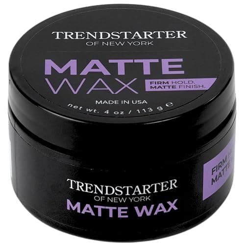 TRENDSTARTER - MATTE WAX (4oz) - Firm Hold - Matte Finish - Water Based All-Day Hold Hair Styling Pomade – Flake-Free Styling Wax for All Hair Types - Image 1