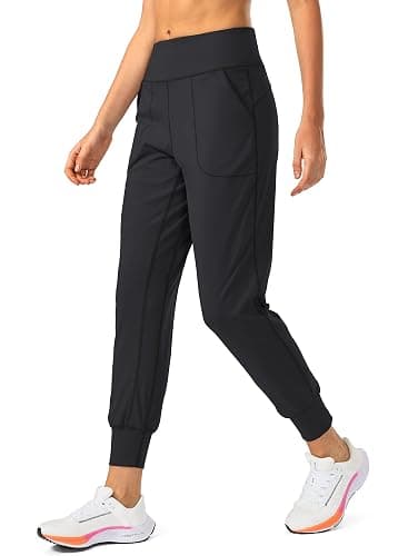 Soothfeel Women's Joggers with Zipper Pockets Petite/Regular/Tall High Waisted Athletic Workout Yoga Pants Joggers for Women - Image 1