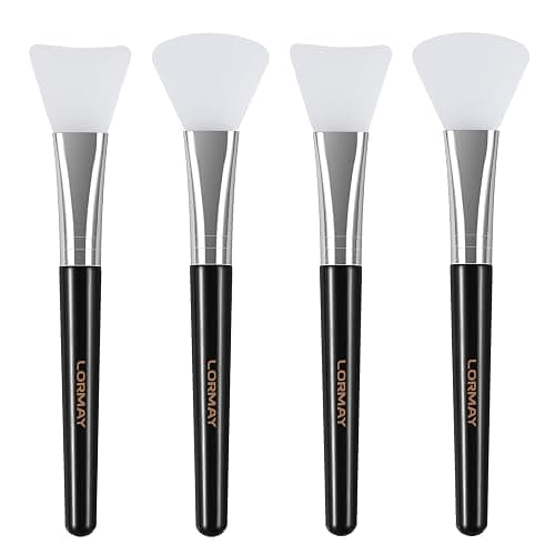 LORMAY 4 Pcs Silicone Face Mask Brush for Facial Mud Clay Jelly Mask | Easy Clean Quick Dry Reusable Mask Spatula, Gentle for All Skin Types, Multi Use for Cream, Serum & Facial Peel Skincare - Image 1
