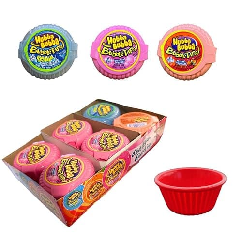 KING BUY BOX Cup 1 PCS Bundle with Bubble Tape, assortment, 1 BOX with 12 PCS, 1 PACK compatible with Hubba Bubba - Image 1