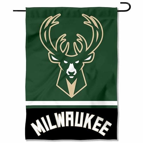 Milwaukee Bucks Double Sided Garden Flag - Image 1