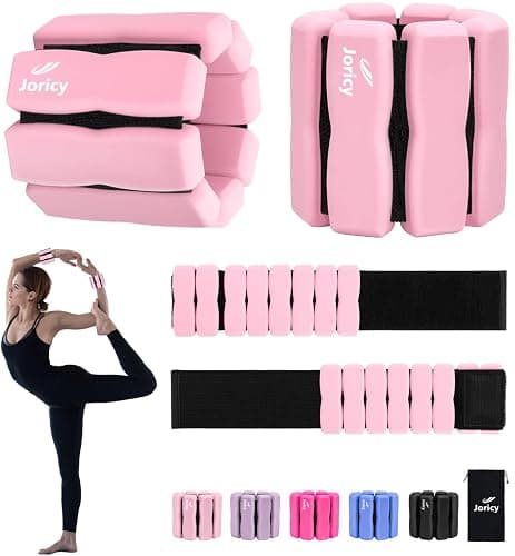 Wrist Ankle Weights for Women Men Kids, Leg Arm Wrist Weights Bangles 1lb*2 1.5lb*2 2lb*2Wearable Weights Pilates Weighted Bracelet for Strength Training Walking Swimming Exercises Yoga Physical Therapy - Image 1