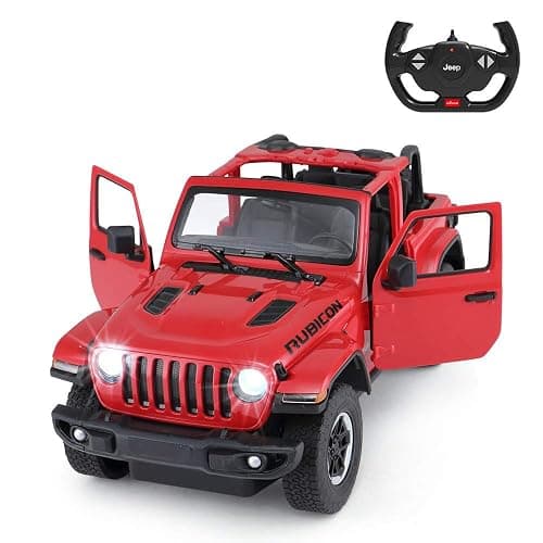 RASTAR Off-Road Remote Control Car, 1:14 Jeep Wrangler JL RC Off-Road Racing Vehicle Toy Car for Kids Adults, Spring Suspension/Door Open, 2.4Ghz RED - Image 1