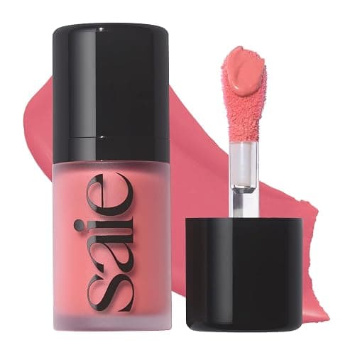 Saie Mini Dew Liquid Blush for Cheeks - Hydrating Cream Blush Stick with a Blendable + Buildable Formula - Skincare Infused Dewy Cheek Tint for a Natural Flush - Clean, Vegan Makeup - Sweetie (.24 oz) - Image 1