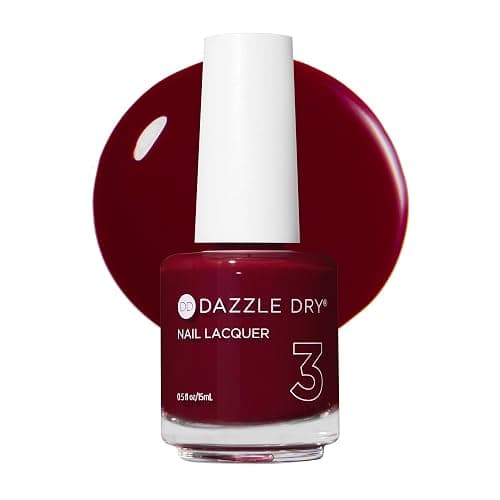 Dazzle Dry Nail Lacquer (Step 3) - Fast Track Cherry - A classic cherry red with blue undertones. Full coverage cream. (0.5 fl oz) - Image 1