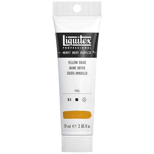 Liquitex Heavy Body Acrylic Paint, 2-oz Tube, Yellow Oxide | High Viscosity, Pigment Rich, Ideal for Impasto & Texture, Satin Finish, Permanent Color, Crisp Brush Strokes & Knife Marks - Image 1